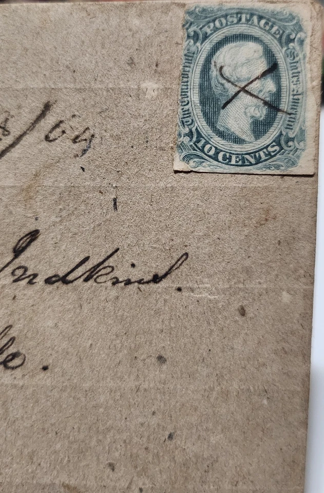 #CSA12 1864 10c Jefferson Davis, Confederate States Cover, Farmville Va. - Image 3 of 4