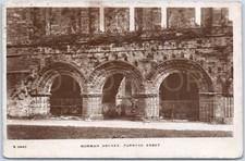RPPC Vintage Postcard Arches Abbey Ruins Barrow-in-Furness Lancashire England