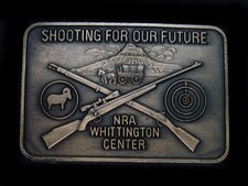 TH03116 NOS VINTAGE 1970s  NRA WHITTINGTON CENTER  BELT BUCKLE