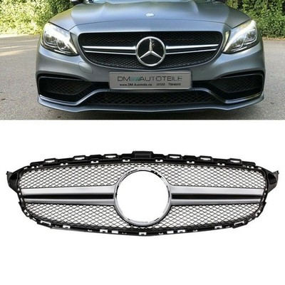 Kühlergrill Waben Silber passt für Mercedes C-Klasse W205 nicht C63 AMG bj 14-18