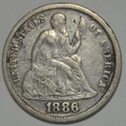1886 10c Liberty Seated Dime XF