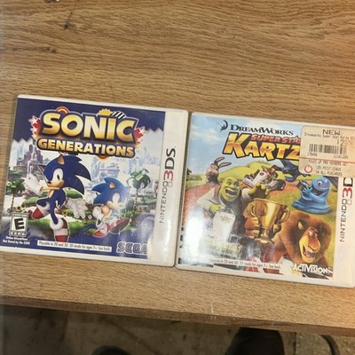 Nintendo 3DS Sonic Generations and dreamworks super star karts