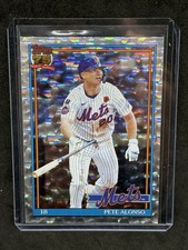 2026 Topps Series 1 #T91-12 Pete Alonso 1991 Crackle Foil Parallel Card