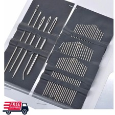 55PCS Stainless Steel Big Eye Sewing Needles Set for Hand Sewing Embroidery