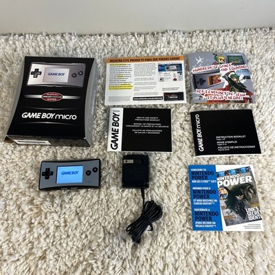 Nintendo Gameboy Micro Black Silver Handheld System Console OXY-001 Complete CIB
