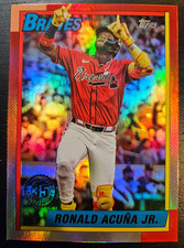 2025 Topps Update Series - 1990 Topps Ronald Acuña Jr. #U90-22 Rainbow Foil