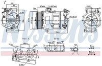 Nissens Kompressor, Klimaanlage 890947 Passend FüR Nissan Opel Renault