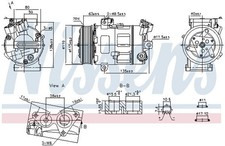 NISSENS Kompressor, Klimaanlage 890947 passend für NISSAN OPEL RENAULT
