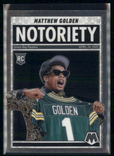2025 Panini Mosaic - Notoriety Matthew Golden #21 RC