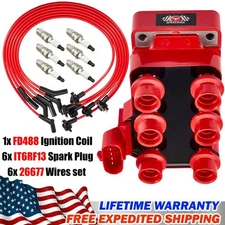 Ignition Coil+Spark Plug+Wire Set for Ford F150 E150 Ranger Mazda Mercury FD488