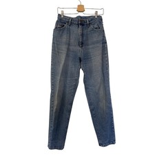 Vintage Lee High Waisted Mom Jeans Medium Wash Tapered Leg Denim 12 MED USA Made