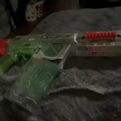 ZURU X-Shot Dart Gun Green Transparent Toy Dart Blaster for Kids
