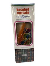 Vintage Multicolored Beaded Curtain Door Hanging Psychadelic Vintage Retro ~ NOS