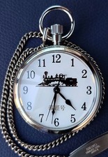 SEIKO Railway Pocket Watch JR West Engraved Quartz Working Case Size 2.80x1.97in