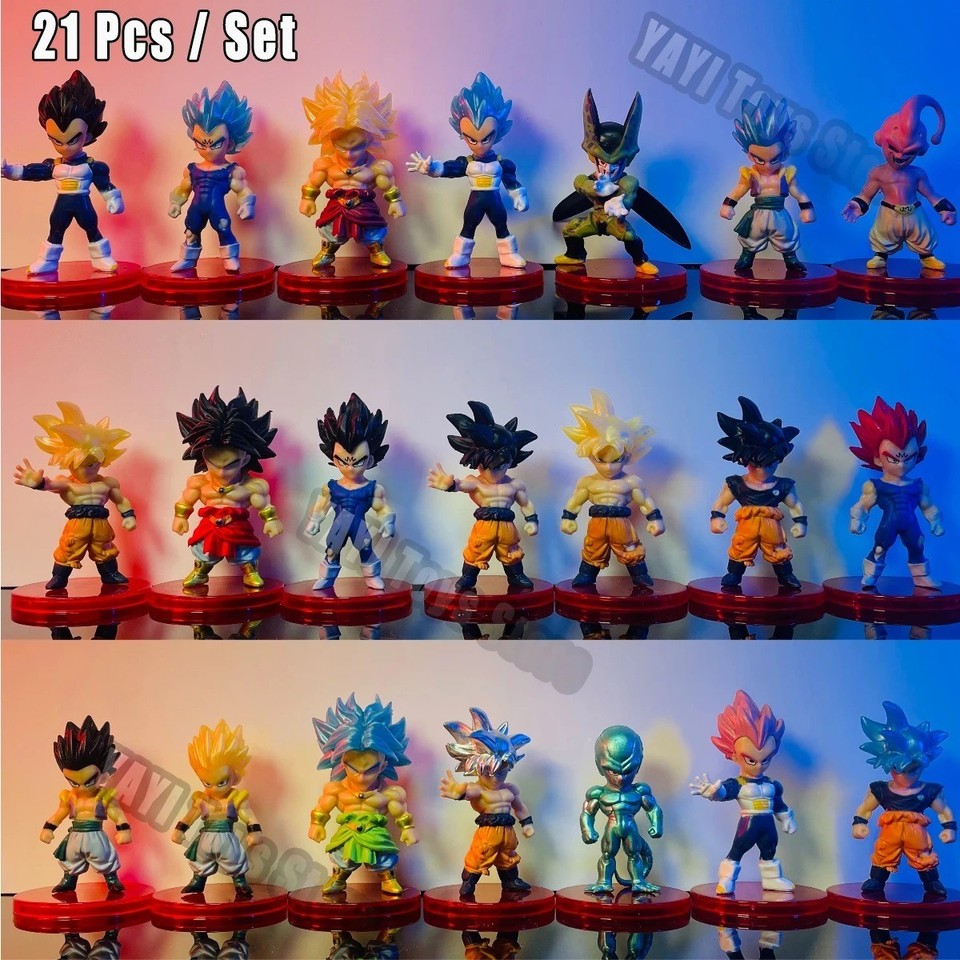 Dragon Ball Z Mini Action Figures 16 Pack Goku Vegeta Anime Collectible ...