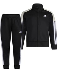 5T Toddler Boys Girls Adidas Kids 2 Piece Zip Up  Pant Set Black NWT AG11177