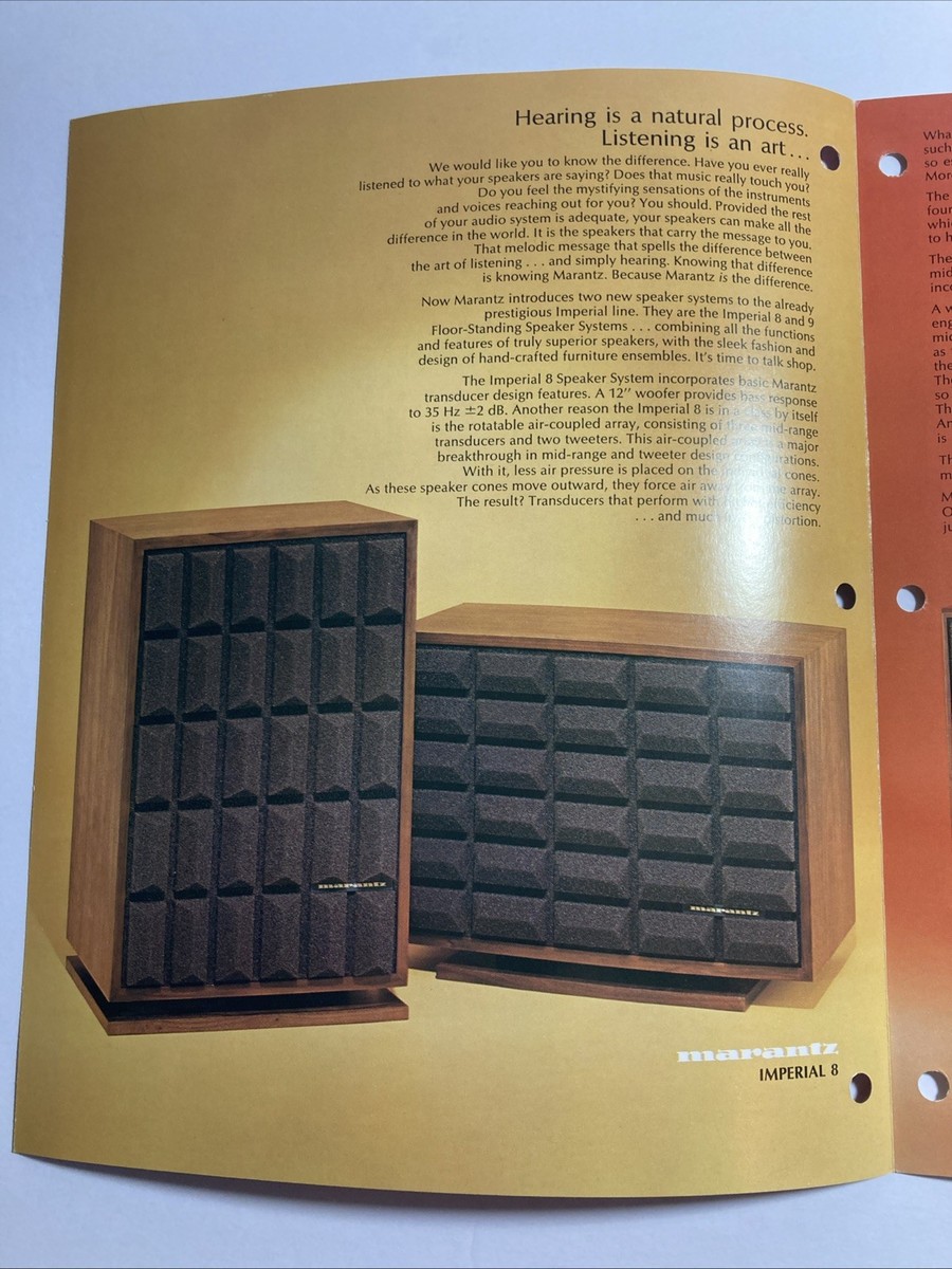 Marantz Imperial Floor-Standing Speaker System Brochure | eBay