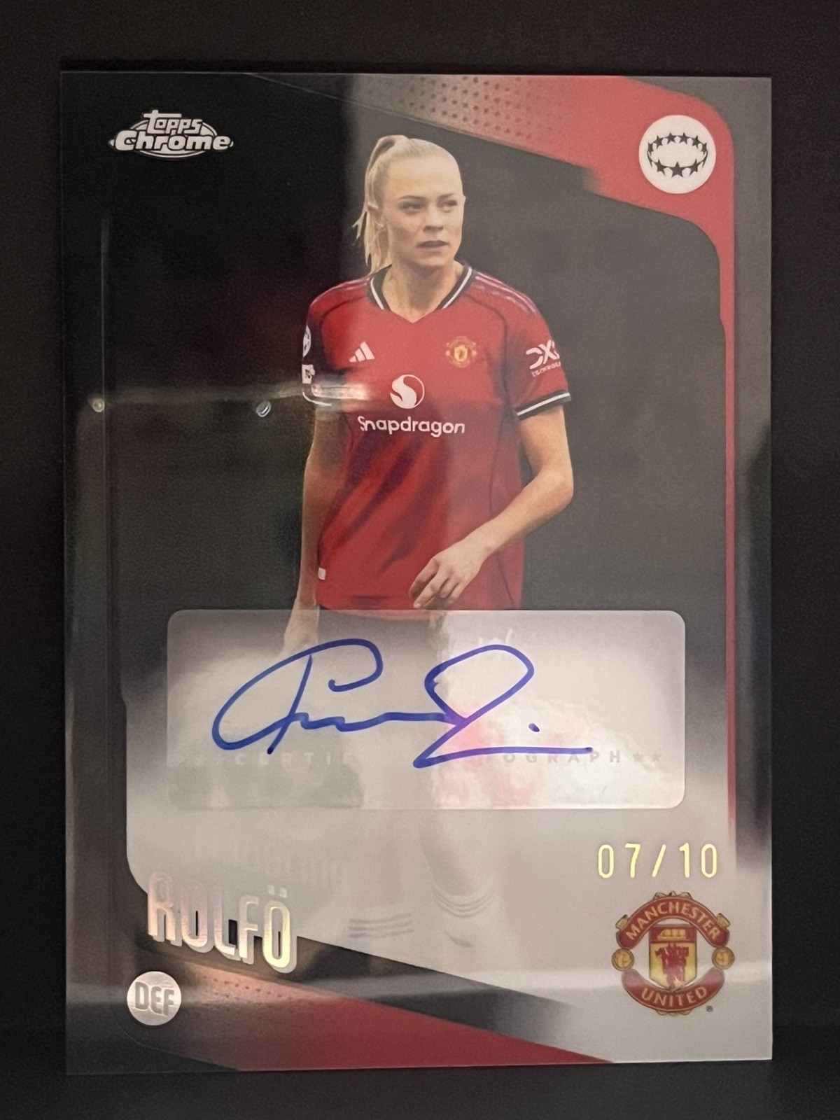 2025/26 Topps chrome women’s UEFA - FRIDOLINA ROLFÖ BLK /10 OBO: see description