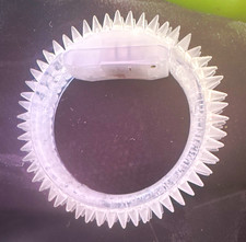Clear Spiked Plastic Round Bangle Bracelet Je...