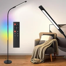 Smart RGB Floor Lamp, LED Floor Lamp for Living Room, Modern Adjustable Goose...