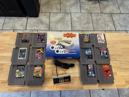 NINTENDO NES GAME LOT TURTLES SUPER MARIO BROS RYGAR FC GAME CONSOLE