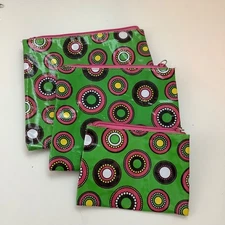 3 Mainstreet Collection Zipper Flower Multi Purpose Cosmetic Travel Bags