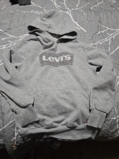 Levi's grey graphic hoodie with the classic Batwing logo. Kids Sz M 0020