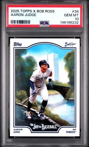 2025 Topps Bob Ross Joy of Baseball Aaron Judge Gem Mint Yankees PSA 10