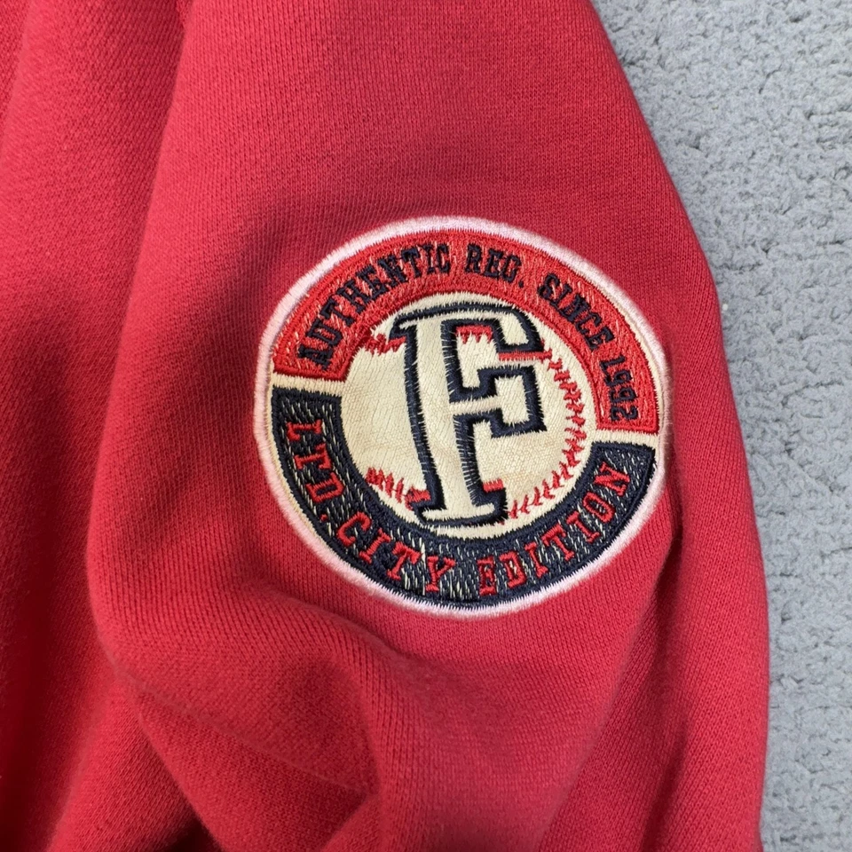 Vintage FUBU Hoodie Mens Extra Large Red Dirty Fat Albert Cosby 90s Athletics - Image 4 of 4