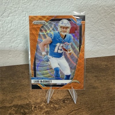 2024 Panini Prizm Rookies Ladd McConkey RC #365 Orange Wave Prizm /60