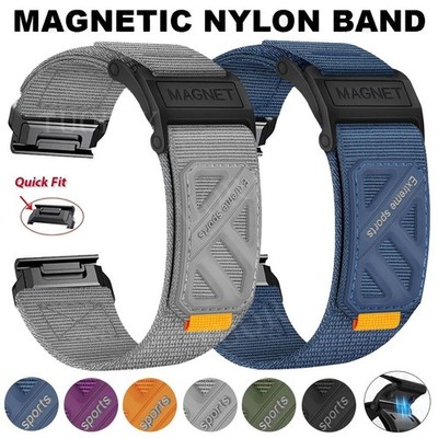 Quick Fit Nylon Band Strap For Garmin Fenix E 8 7 7X 6 6X 5 5X Tactix Enduro 3