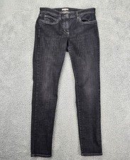 Eileen Fisher Women's Jean Size 10 Black Organic Cotton Stretch Skinny Denim