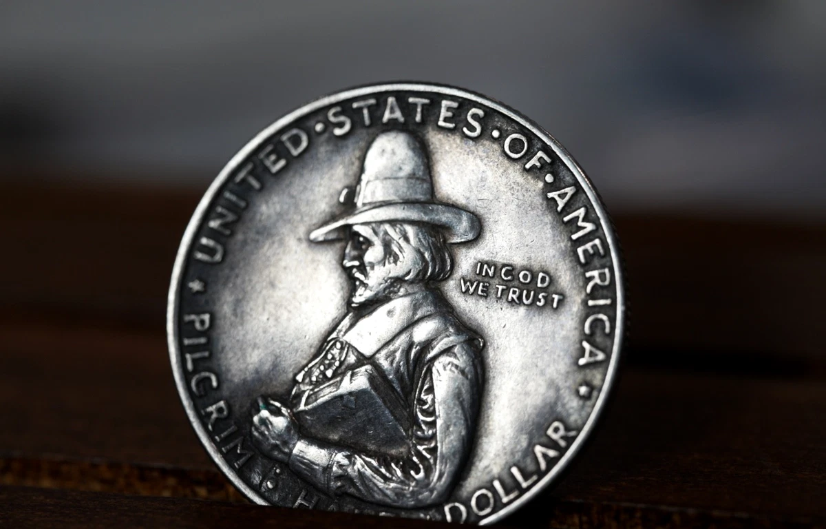 1355. 未使用 銀貨 1920年 アメリカ ピルグリム 記念 コイン 1355. 未使用 銀貨 1920年 アメリカ ピルグリム 記念 コイン