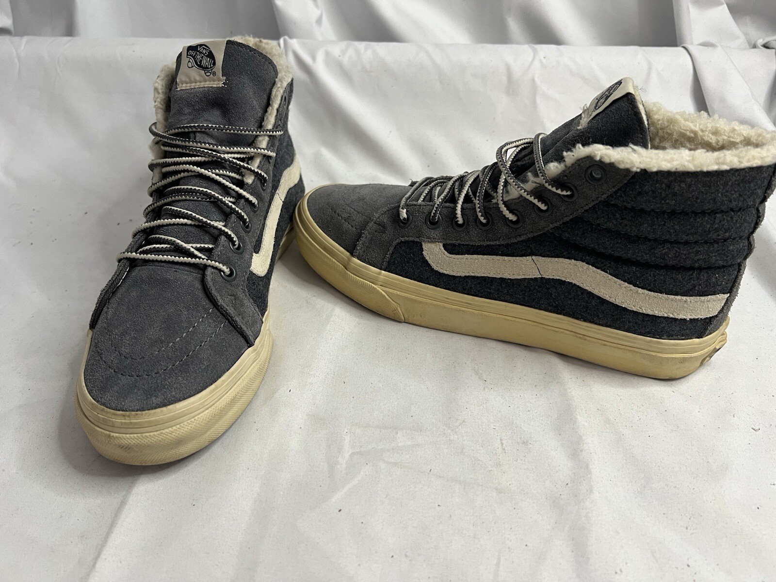 VANS Gray Suede SK8-HI Unisex Skate Shoes Mens 7 Womens 8 721277-image
