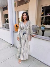 ZARA NWT WOMAN SS24 METALLIC THREAD LONG BOHO DRESS MULTICOLORED | 5770/022