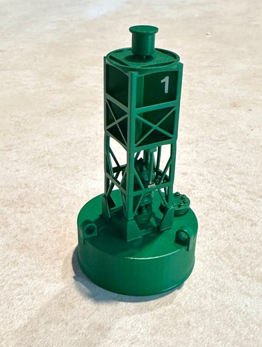 LIGHTED BLINKING Green Waterline Navigation Buoy RTR HO Scale - Picture 2 of 7