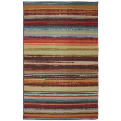 Colorful Striped Area Rug Indoor/Outdoor Patio Durable Stain Colorful Striped Area Rug Indoor/Outdoor Patio Durable Stain