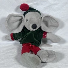 1990 Commonwealth Christmas Holiday MOUSE 16" Plush STUFFED ANIMAL Musical