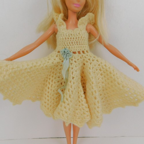 VTG Barbie / Doll Homemade Crochet Knit Sewn Wedding Dress Pants Outfits Lot - Picture 7 of 21