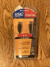BELKIN Printer Cable USB 2 High-Speed 2.0 Cable 10 FOOT USB A Plug to B Plug