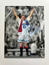 Signed Paul GASCOIGNE Rangers 16"x12" Photo - EXACT PROOF/COA - England Spurs