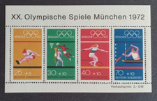 Germany 1972 Munich Winter Olympics Souvenir Sheet MNH Scott # B490
