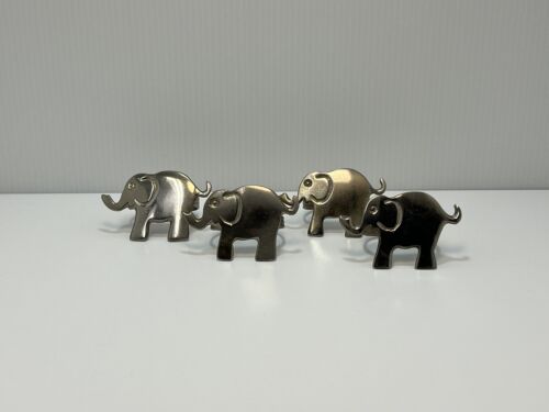 Elephant Napkin Rings Set Of 4 - Picture 1 of 7