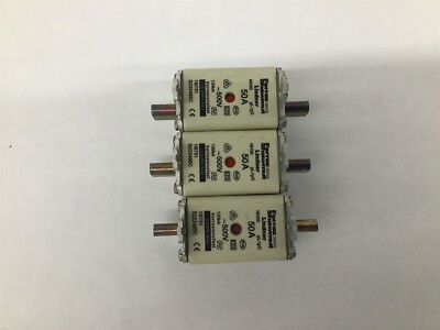 Ferraz Shawmut NH00 Fuse 50A 500V 120KA 1B751 SS222495C Lot OF 3