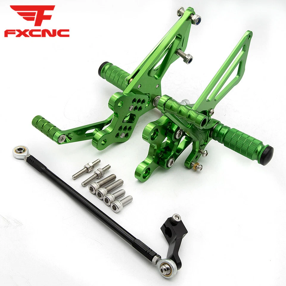 Para Ninja ZX12R 2000-2001 CNC Juego Trasero Pie Pedales Motocicleta Carreras Foto 3 de 4