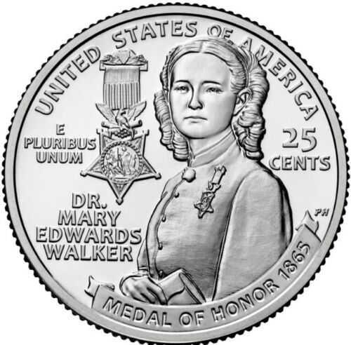 2024 P & D American Women Quarters - Dr. Mary Edwards Walker - 2 coins Set UNC - Picture 2 of 4