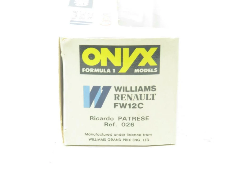 Onyx Pressofuso 026 Formula Uno Williams Renault FW12C Patrese 1.43 Scala IN - Immagine 3 di 4