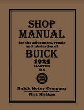 1925 Buick Master Six Shop Manual