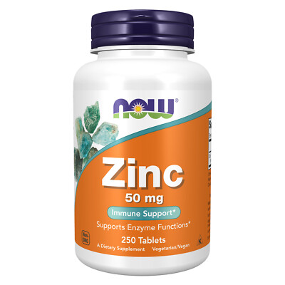 NOW FOODS Vegetarian Formula Zinc 50 mg 250 Tabs