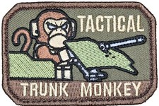MSM TACTICAL TRUNK MONKEY MILSPEC MONKEY MILITARY FOREST MORALE HOOK PATCH